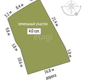 Дом 45м², 1-этажный, участок 4 сот.