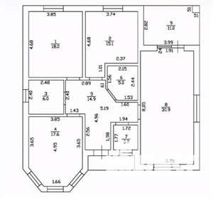 Дом 120м², 1-этажный, участок 9 сот.