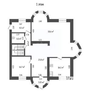 Дом 601м², 2-этажный, участок 22 сот.