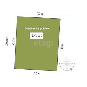 Дом 50м², 1-этажный, участок 13 сот.