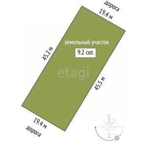 Дом 30м², 1-этажный, участок 9 сот.