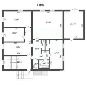 Дом 390м², 2-этажный, участок 8 сот.