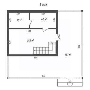 Дом 102м², 2-этажный, участок 7 сот.