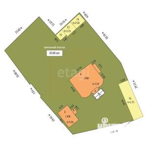 Дом 356м², 2-этажный, участок 21 сот.