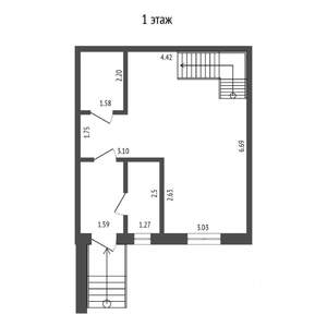 Таунхаус 121м², 2-этажный, участок 1 сот.