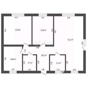 Дом 91м², 1-этажный, участок 6 сот.