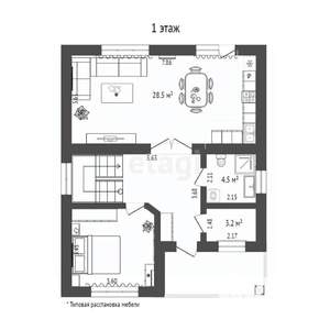 Дом 130м², 2-этажный, участок 5 сот.