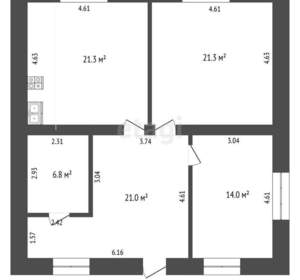 Дом 100м², 1-этажный, участок 10 сот.