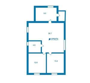 Дача 76м², 2-этажный, участок 0 сот.