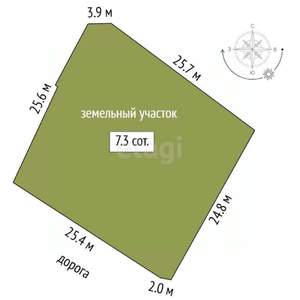 Дом 37м², 2-этажный, участок 7 сот.