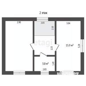 Дом 79м², 2-этажный, участок 4 сот.