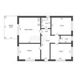 Дом 91м², 1-этажный, участок 4 сот.