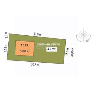 Дом 80м², 1-этажный, участок 5 сот.