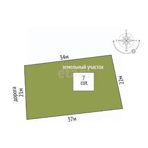 Дом 152м², 2-этажный, участок 7 сот.