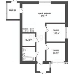 Дом 60м², 1-этажный, участок 7 сот.