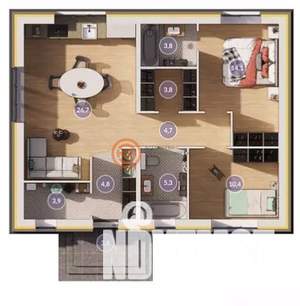 Дом 81м², 1-этажный, участок 1 сот.