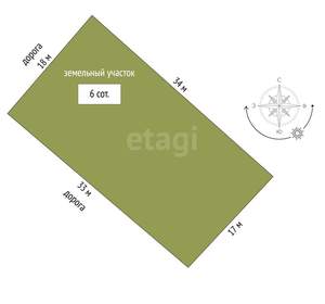 Дом 66м², 1-этажный, участок 6 сот.