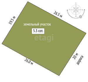 Дом 20м², 2-этажный, участок 5 сот.