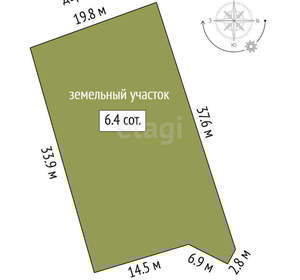 Дом 123м², 2-этажный, участок 7 сот.