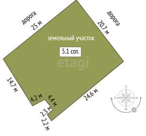 Дача 72м², 2-этажный, участок 5 сот.