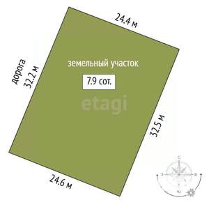 Дом 40м², 1-этажный, участок 8 сот.