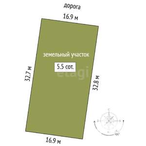 Дом 91м², 1-этажный, участок 6 сот.