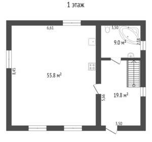 Дом 176м², 2-этажный, участок 6 сот.