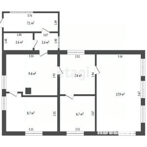 Дом 50м², 1-этажный, участок 4 сот.