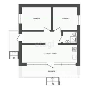 Дом 64м², 1-этажный, участок 10 сот.