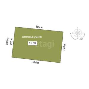 Дом 95м², 1-этажный, участок 6 сот.