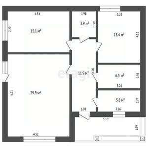 Дом 91м², 1-этажный, участок 12 сот.