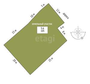 Дом 86м², 1-этажный, участок 6 сот.