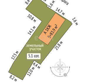 Дом 84м², 1-этажный, участок 5 сот.