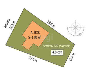 Дом 130м², 2-этажный, участок 7 сот.