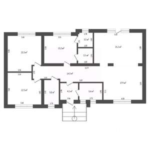 Дом 126м², 1-этажный, участок 8 сот.