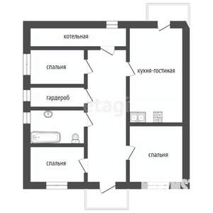Дом 103м², 1-этажный, участок 7 сот.
