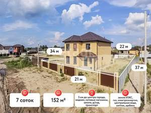 Дом 150м², 2-этажный, участок 5 сот.