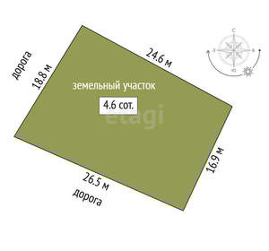 Дом 62м², 1-этажный, участок 5 сот.