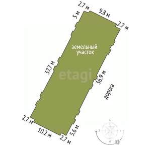 Таунхаус 120м², 3-этажный, на длительный срок, 