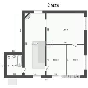Дом 200м², 2-этажный, на длительный срок, 