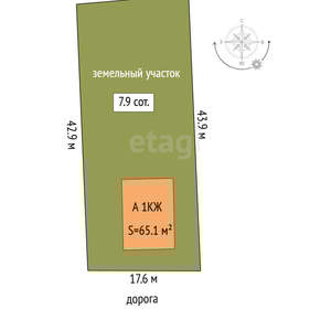 Дача 65м², 1-этажный, участок 8 сот.  