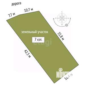Дом 134м², 2-этажный, участок 7 сот.  