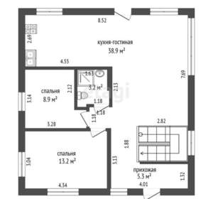 Дом 212м², 2-этажный, участок 7 сот.  