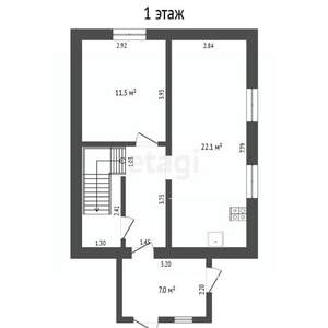 Дом 95м&sup2;, 2-этажный, участок 4 сот.  