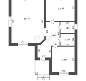 Дом 102м&sup2;, 1-этажный, участок 12 сот.  