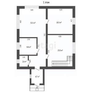 Дом 170м², 2-этажный, участок 6 сот.  