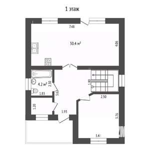 Дом 127м², 2-этажный, участок 5 сот.  