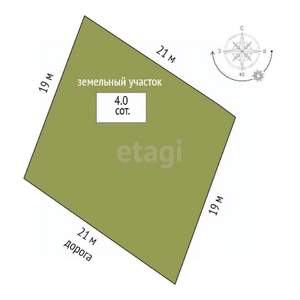 Дом 100м&sup2;, 2-этажный, участок 4 сот.  