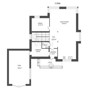 Дом 128м&sup2;, 2-этажный, участок 13 сот.  