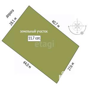 Дом 200м&sup2;, 3-этажный, участок 12 сот.  